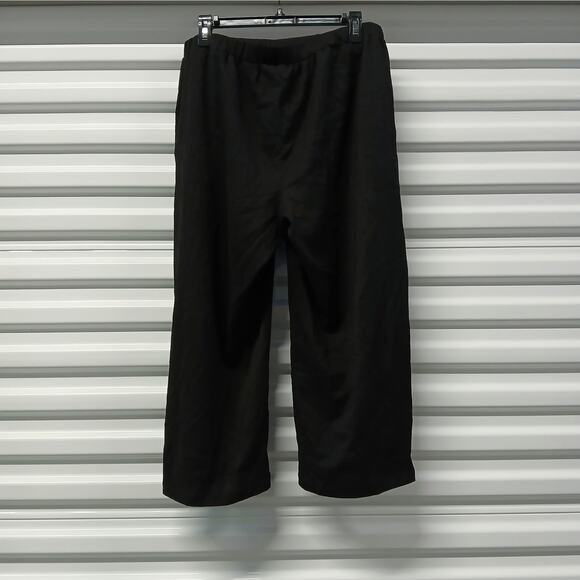 Michael Kors Pants Womens Large Petite Black Cropped Pull On Classic NWT Pockets - Picture 3 of 9